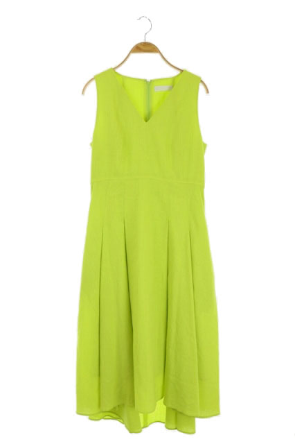 セルフォード Celford ss リネンライクワンピース ロング マキシ ノースリーブ 36 黄緑 ライムグリーン Mf レディース 160 ベクトルパーク