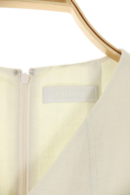 セルフォード Celford ss リネンライクワンピース ノースリーブ ロング マキシ 36 白 ホワイト Mf レディース 160 ベクトルパーク