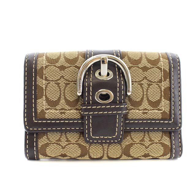 COACH 三つ折り財布 ブラウン キャンバス（コーチ COACH 三