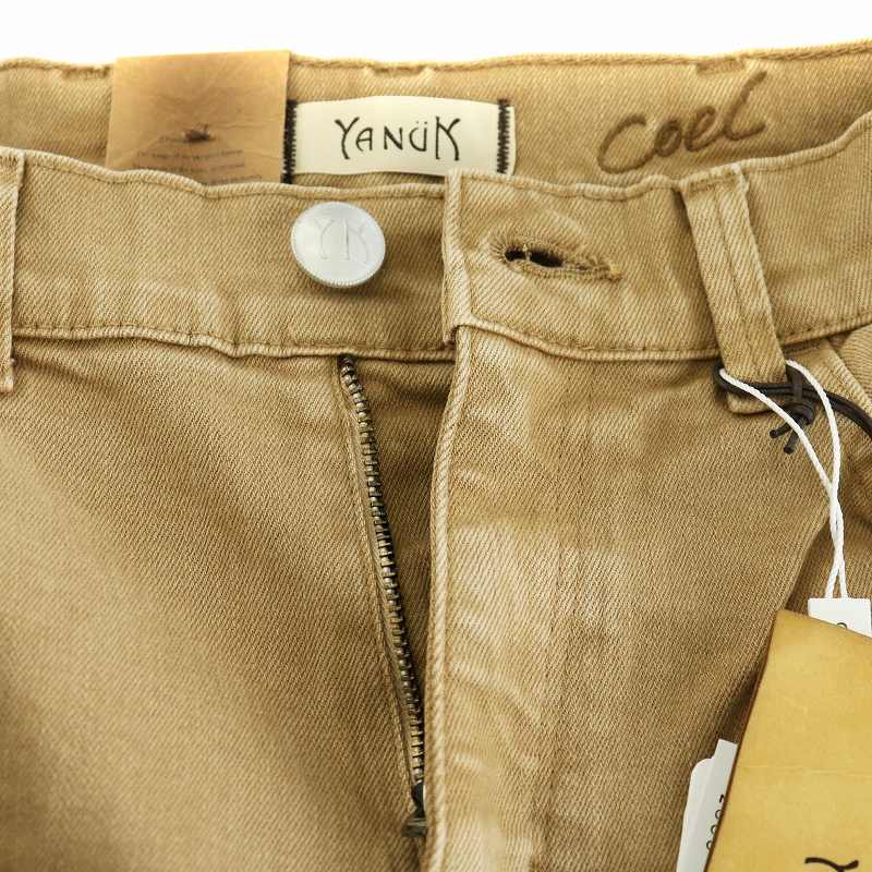 未使用品 ヤヌーク YANUK × コエル COEL スリットデニムパンツ 未使用品 ヤヌーク YANUK × コエル COEL スリットデニムパンツ