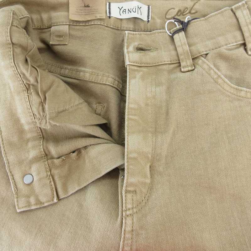 未使用品 ヤヌーク YANUK × コエル COEL スリットデニムパンツ  
