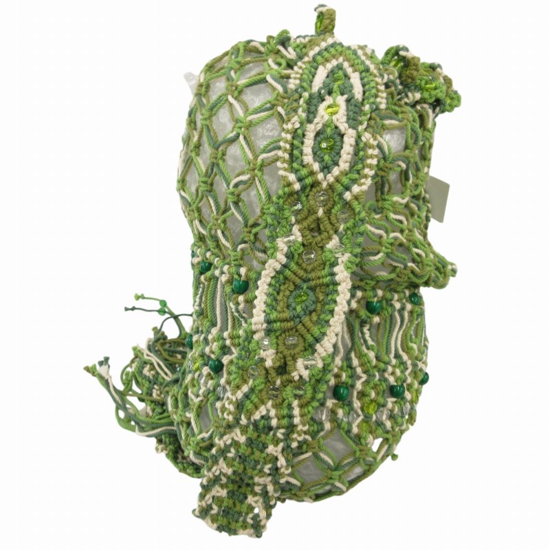マメクロゴウチ Mame Kurogouchi 22SS Macrame Beaded Shoulder Bag 