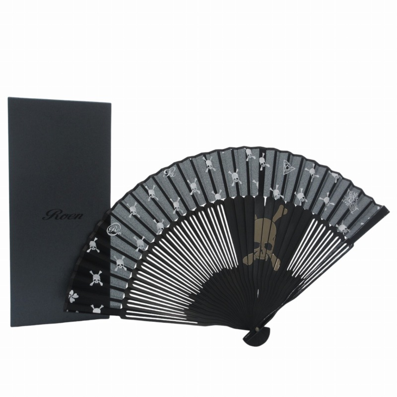 ロエン Roen 3 ×白竹堂 コラボ 扇子 モノグラムスカルセット
