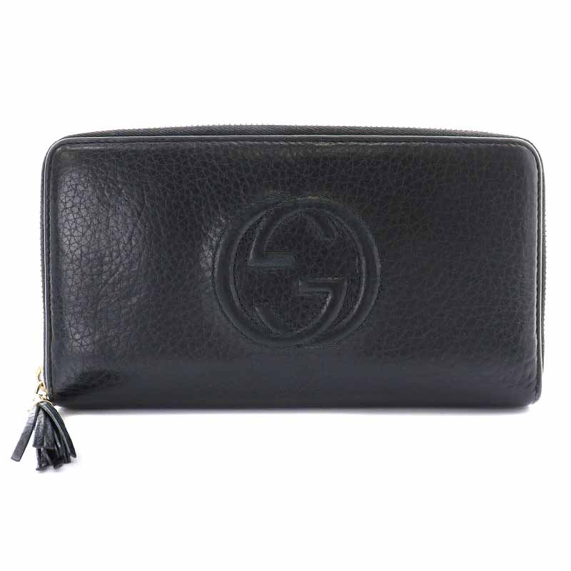 グッチ GUCCI ソーホー SOHO 長財布 ラウンドファスナー レザー 
