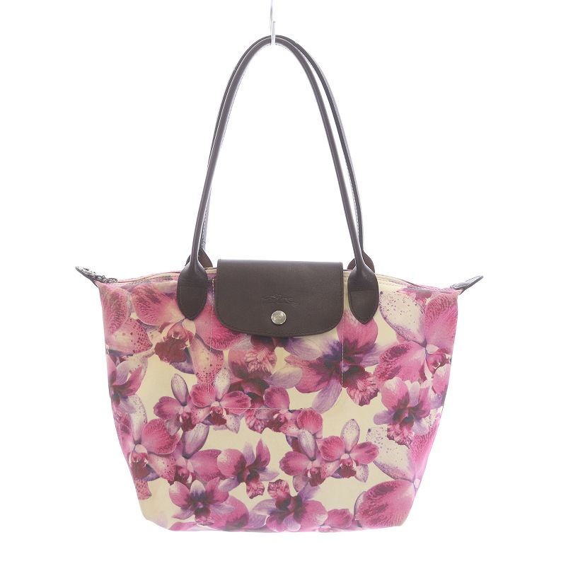 ロンシャン LONGCHAMP ルプリアージュ DEPOSE フローラル ハンドバッグ 