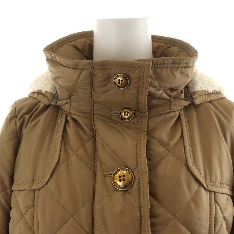 バーバリー ブルーレーベル 中綿 キルティング パーカー ジャケット 38 BURBERRY LONDON BLUE LABEL Quilting Coat Jacket Polyester