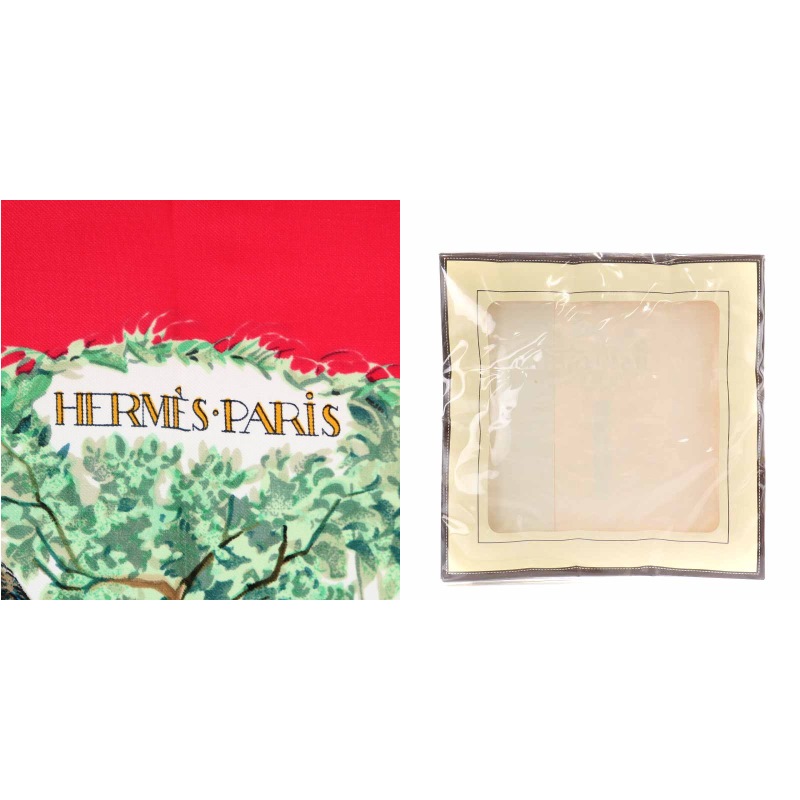エルメス HERMES EQUATEUR 赤道直下 カレ90 スカーフ シルク 動物柄