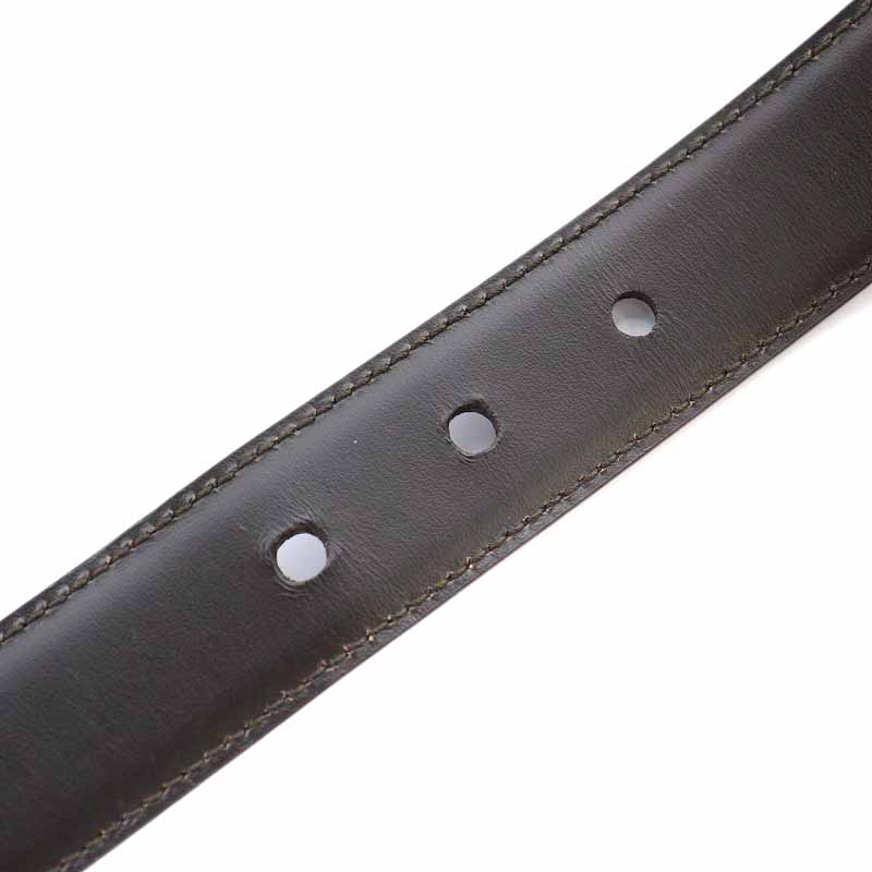 グッチ GUCCI ベルト バックル シマレザー GG柄 茶 ブラウン 154649  