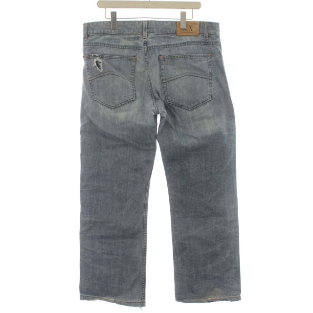 【雷市場（ポンジャン）商品韓国直送】 メンズ A ／ X オーバーサイズ デニム ストレートデニム (スパンデックス) 38 ） 380 アルマーニ デニム ストレート レザータグ XL相当 大きいサイズ