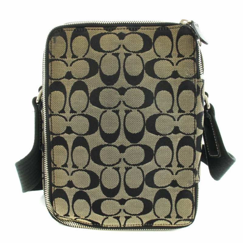 コーチ COACH ショルダーバッグ キャンバス レザー シグネチャー ロゴ 
