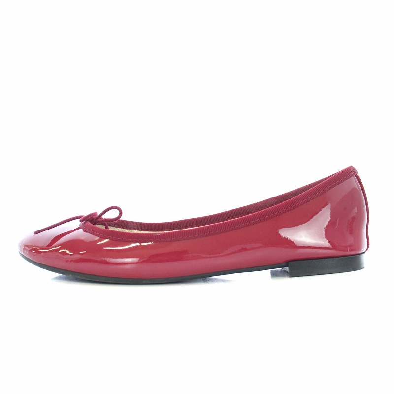 【極美品】 repetto レペット バレエシューズ フラット リボン エナメル 極美品】 repetto レペット バレエシューズ フラット リボン