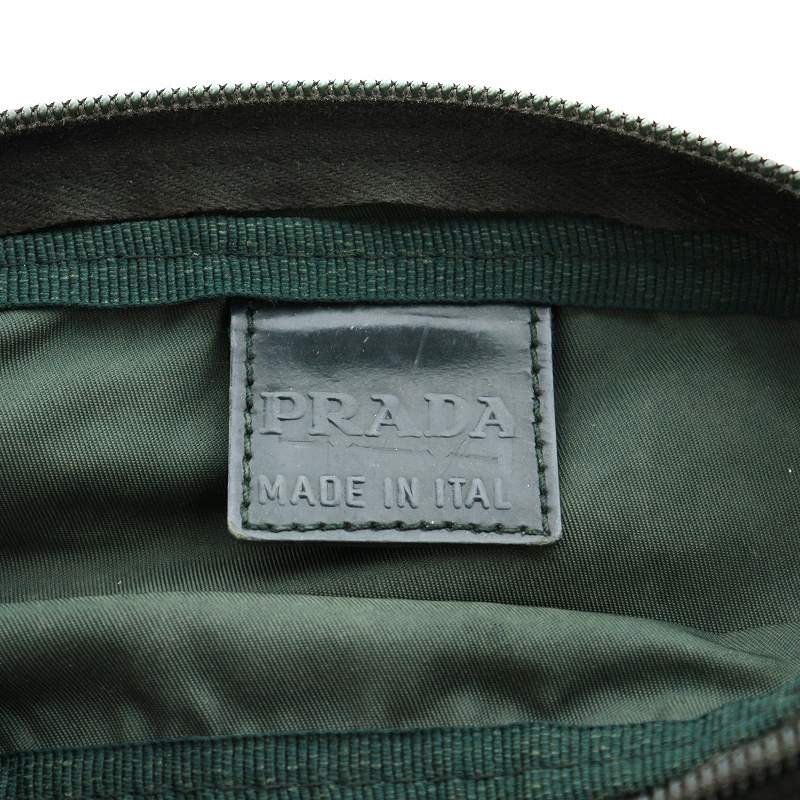 PRADA プラダ ポーチ 緑 グリーン 三角ロゴ ナイロン PRADA プラダ 三角ロゴ ナイロン 小物入れ ポーチ マルチケース
