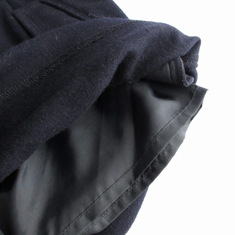 バーバリーブルーレーベル BURBERRY BLUE LABEL ウール ショートパンツ 金ボタン 36 XS 黒 ブラック BM /EE