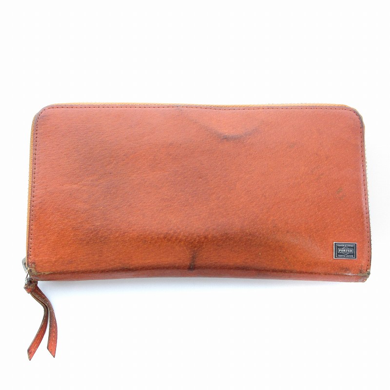ポーター PORTER 吉田かばん 長財布 レザー ラウンドファスナー