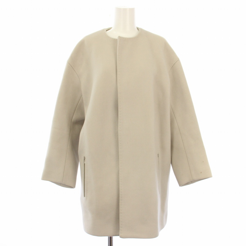 花*✨様 drawer ドロワー　ノーカラーメルトンビーバーコート　キャメル 3 drawer ドロワー ノーカラーメルトンビーバーコート キャメル 40