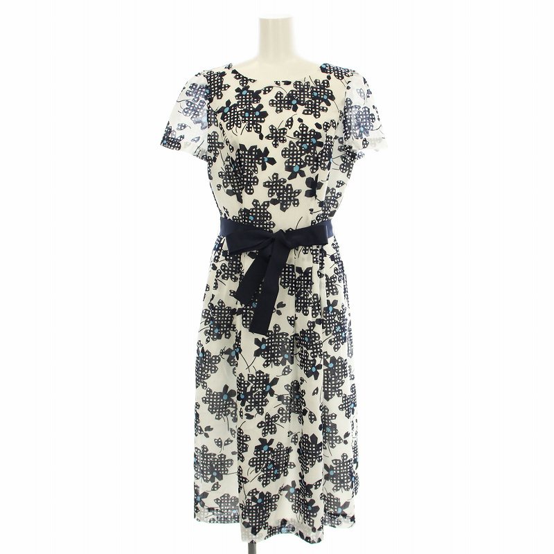 エムズグレイシー M'S GRACY 24SS フラワーモチーフ ウエストリボン