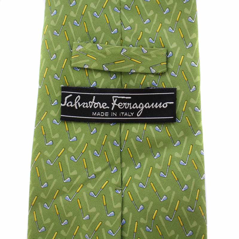 サルヴァトーレフェラガモ Salvatore Ferragamo ネクタイ ゴルフクラブ