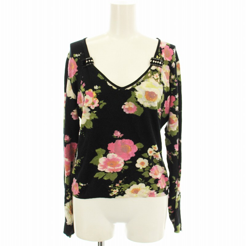 Blumarine/ブルマリン】長袖カーディガン ビジュー 花柄 イタリア製