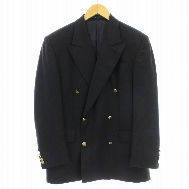 BURBERRY LONDON紺ブレ テーラードジャケット 金ボタン140A きゃら様 バーバリー 紺ブレ ダブルブレストテーラード