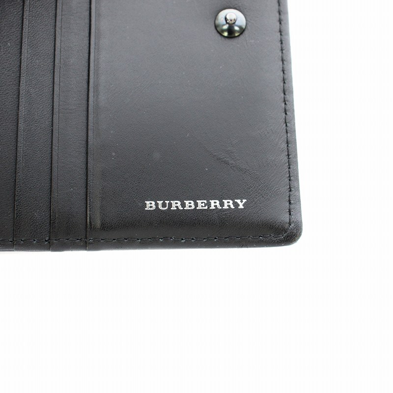 バーバリー BURBERRY 二つ折り 財布 ウォレット エナメル がま口