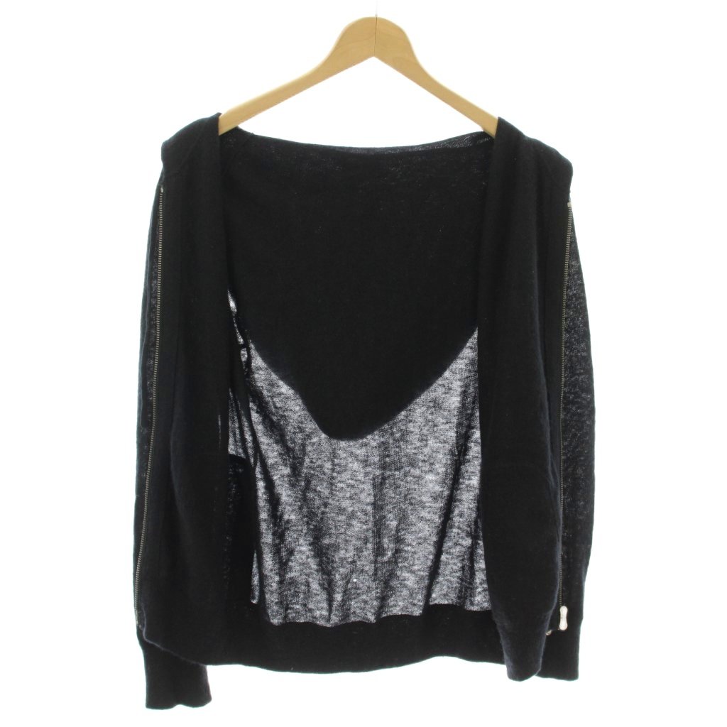 セオリー Theory ニットパーカー ジップアップ 長袖 カシミヤ M 黒