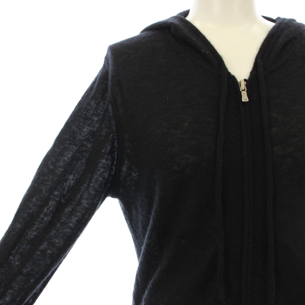 セオリー Theory ニットパーカー ジップアップ 長袖 カシミヤ M 黒