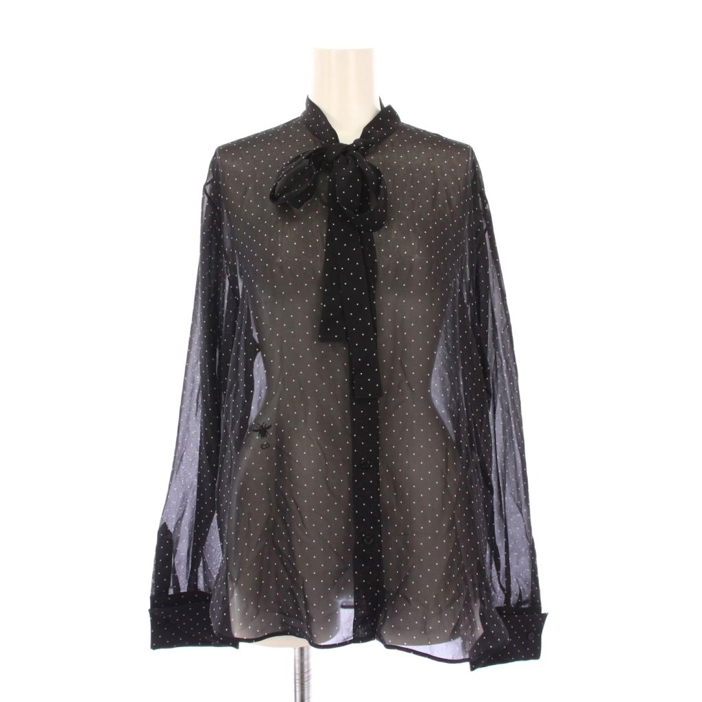 Christian Dior シルクドットブラウス
