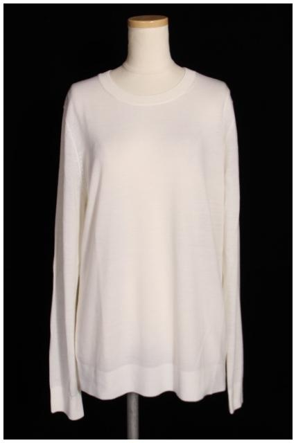 セオリー theory ニット 18AW Fine Wool Perfect Crew 長袖 L ホワイト  