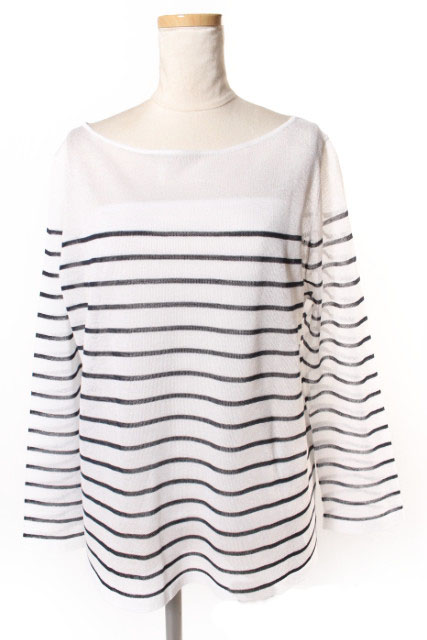 ミラオーウェン Mila Owen 18ss シースルー ボーダー ニット プルオーバー Km0412 レディース 164 ベクトルパーク