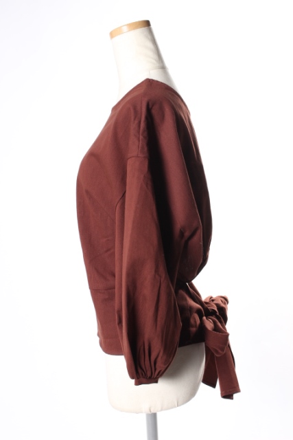 エリン ブラウス 18SS Jersey back bow top 長袖 38 ブラウン 茶 11801-13-0901 /TK レディース エリン ブラウス 18SS Jersey back bow top 長袖 38 ブラウン 茶