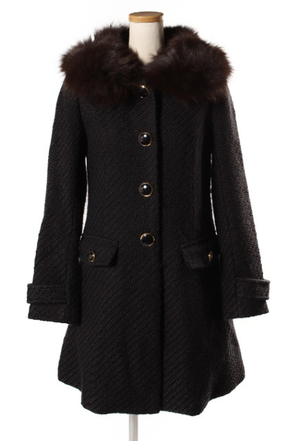 レッセパッセ Laisse Passe フォックスファー付き コート n0419 レディース 164 ベクトルパーク