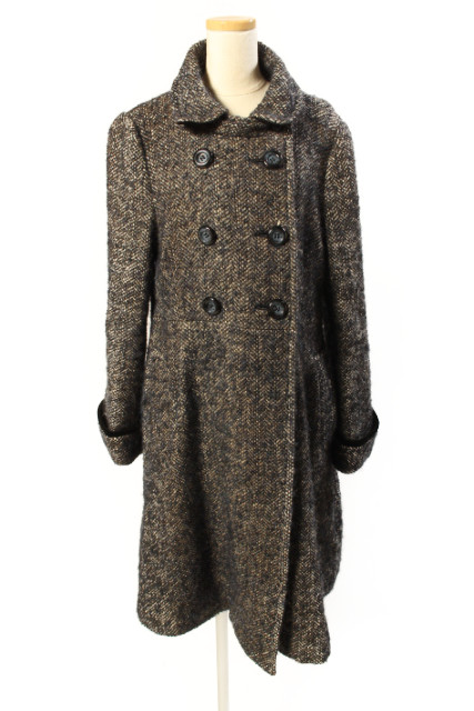 ケイタマルヤマ ロングコート ケイタマルヤマ グリーン ゴブラン織り