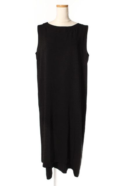 クラネ Clane ワンピース ひざ丈 ノースリーブ 38 黒 ブラック Tk0422 レディース 164 ベクトルパーク