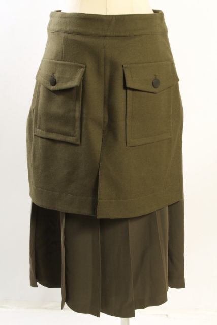 アドーア ADORE 18AW メンズフラノ プリーツ スカート ロング ウール  