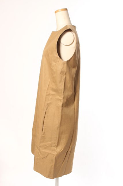 ヨーコチャン YOKO CHAN ワンピース ノースリーブ ひざ丈 コットン 38  