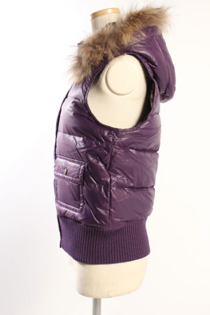 【極美品】Burberryバーバリー ブルーレーベル ダウンベスト リアルファー バーバリーブルーレーベル BURBERRY BLUE LABEL ベスト ダウン ファー