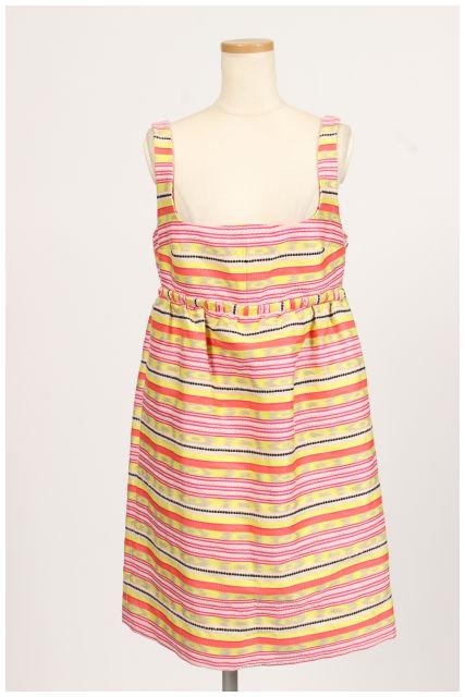 CARVEN ワンピース　ノースリーブ　美品　膝上 ワンピース 膝丈 Vネック 夏 おしゃれ リネン 100% 麻