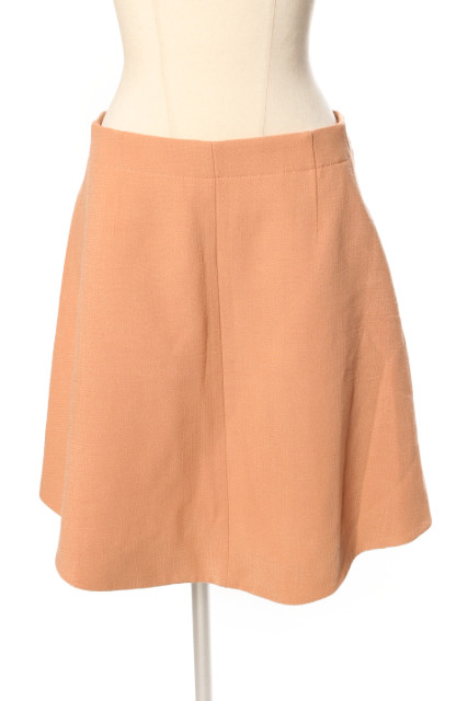 カルヴェン CARVEN スカート ひざ丈 裾ラウンド フレア 38 ピンク  