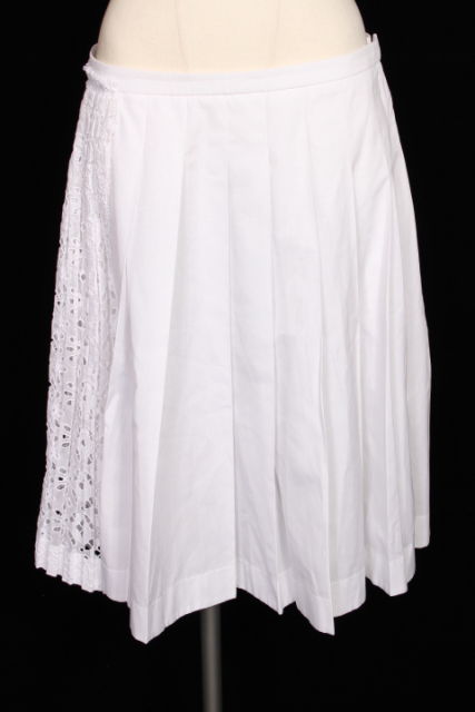 ヌメロヴェントゥーノ N°21 スカート プリーツ ひざ丈 切替 カット  