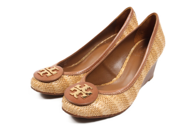 トリーバーチ TORY BURCH SALLY RAFFIA STRAW パンプス ウェッジソール 