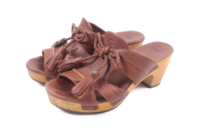 37 ファッション UGG ブラウン サボ・クロッグサンダル