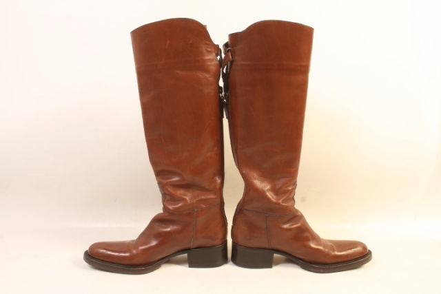 明日まで限定価格*Sartore サルトルロングジョッキーブーツ　SARTORE サルトル SARTORE ブーツ ロング ジョッキー レザー 35 茶 ブラウン