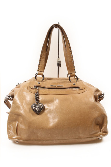 ミュウミュウ miumiu バッグ トート ショルダー チャーム ハート 2WAY