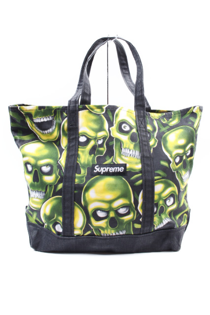 Supreme Skull Pile Denim Tote 18SS Bag（Supreme - S/S Oxford