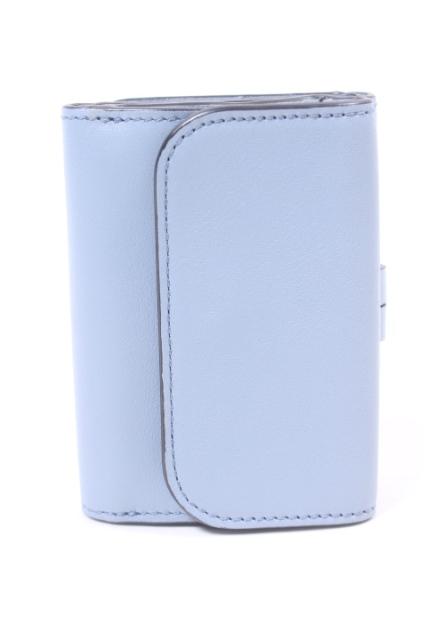 クロエ CHLOE 財布 ミニ レザー アルファベット 青 水色 /fy0607