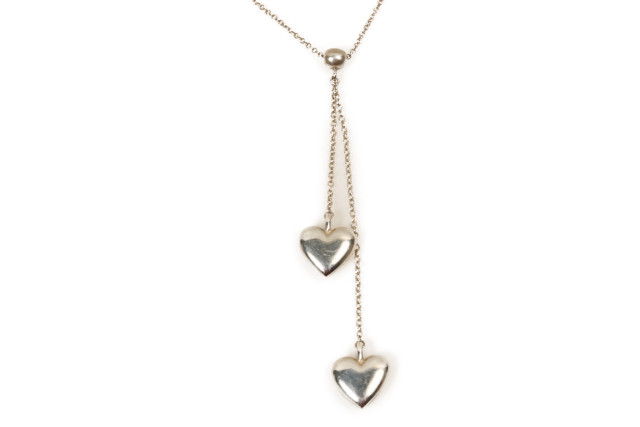 ティファニー TIFFANY & CO. ネックレス SV ダブルドロップハート 