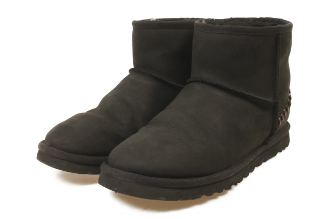 1円 アグ（UGG） オーストラリア F19014K レディース ムートン ブーツ Size USA 6 グレー BZ653 UGG australia(アグオーストラリア) ⁄ ブーツ⁄24cm⁄グレー⁄スウェード