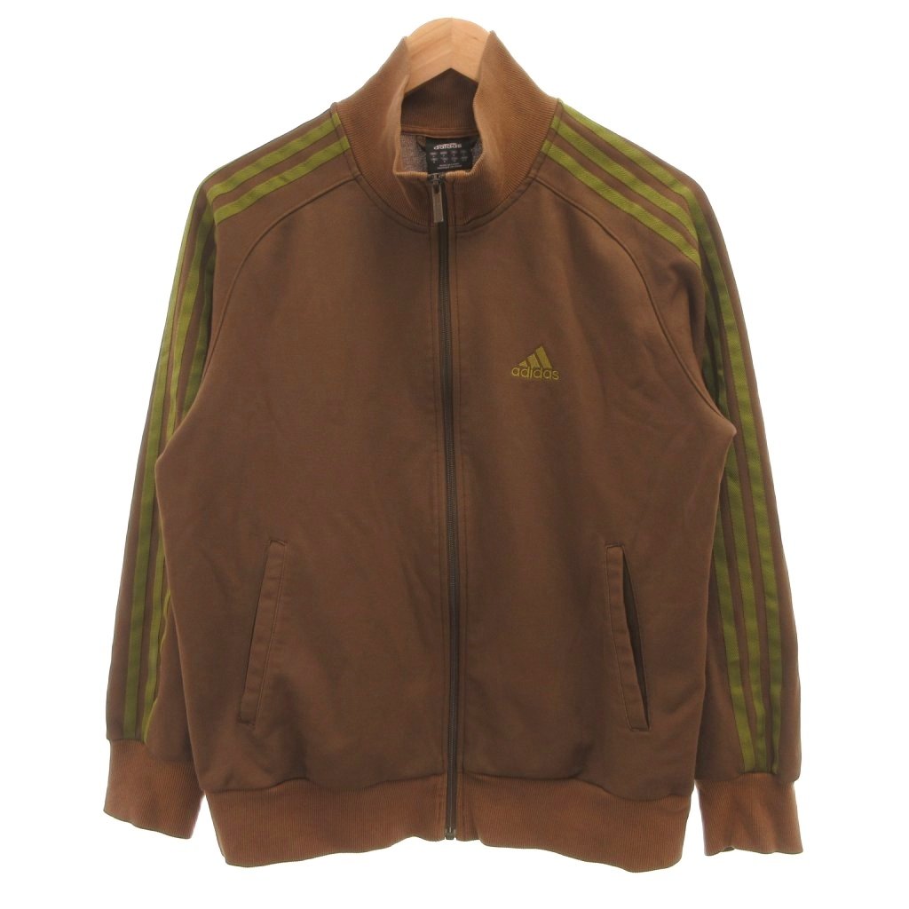 アディダス adidas トラックジャケット ジャージ M 茶 ブラウン 長袖 