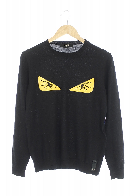 フェンディ FENDI ニット セーター バッグバグズ カシミヤ混 長袖 44