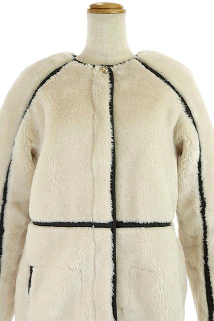 クロエ CHLOE ボアコート ノーカラー ジップアップ ロング キッズ 14 